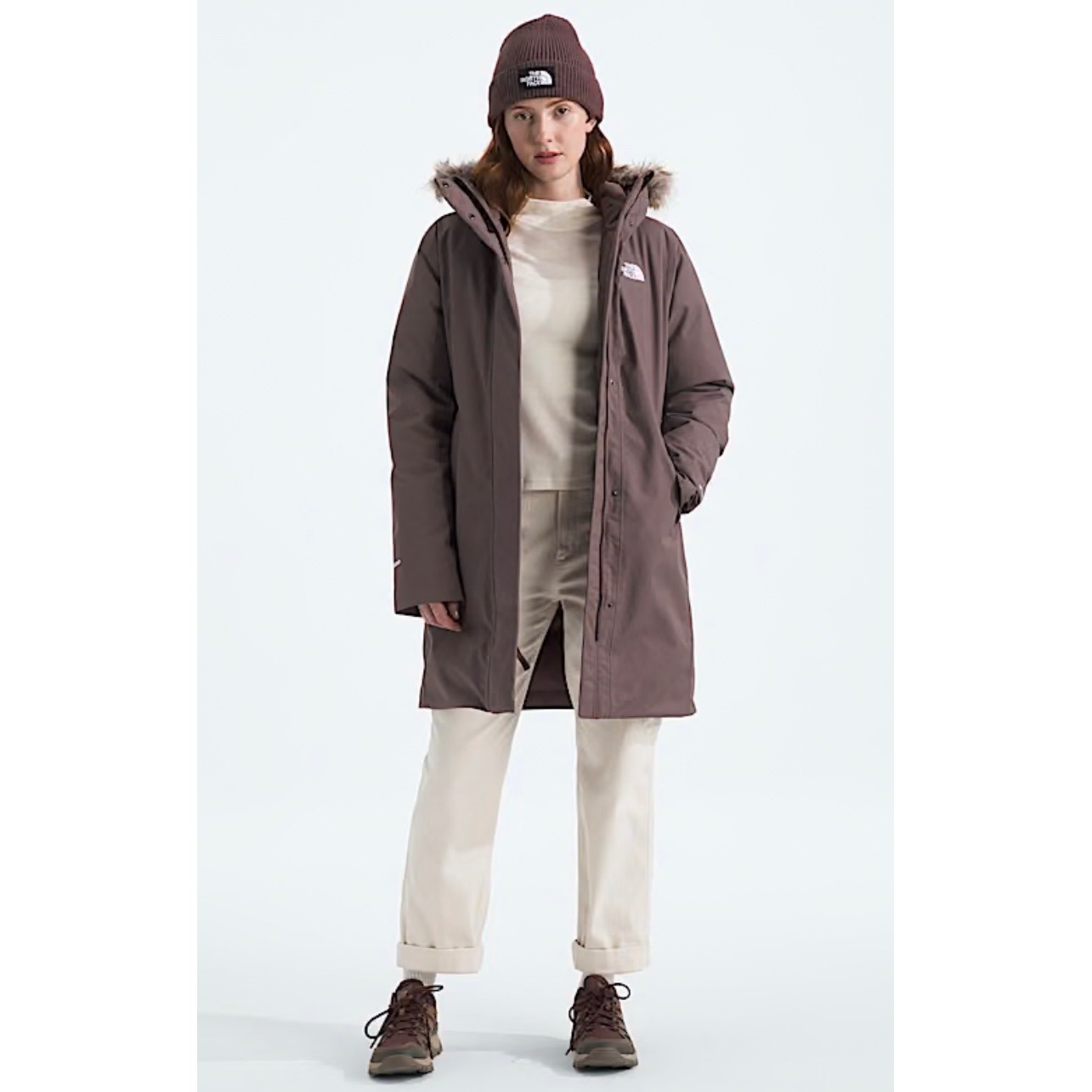 The North Face Womens Arctic Parka Brown Size Xxl Winter Coat Down